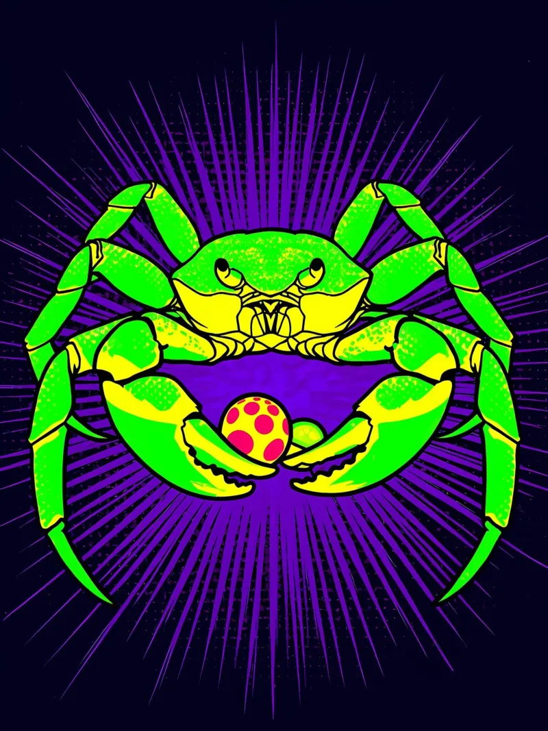 Granchio - Pop Art pellicola backlit da ColorCrash Gallery