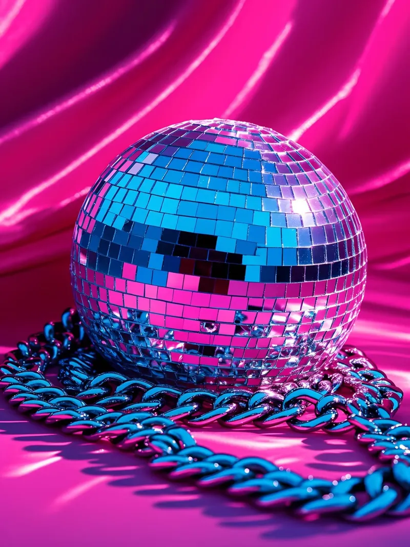 Bola de discoteca encadenada - Pop Art hahnemühle de ColorCrash Gallery
