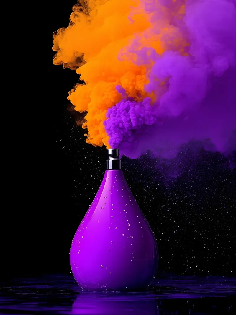Bottiglia di profumo fumé - Pop Art pellicola backlit da ColorCrash Gallery