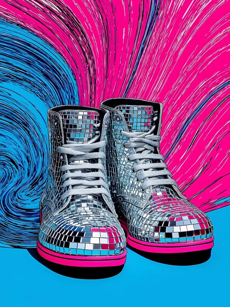 Feestschoenen - Pop Art canvas met Baklijst van ColorCrash Gallery
