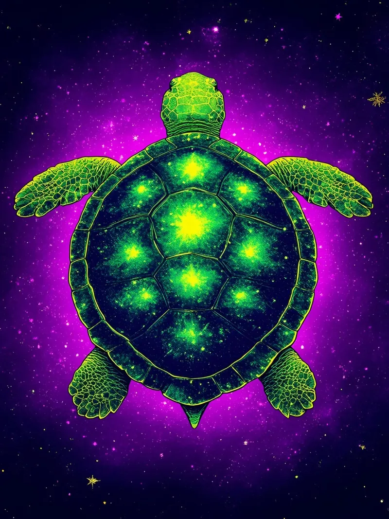 Tartaruga - Pop Art pellicola backlit da ColorCrash Gallery