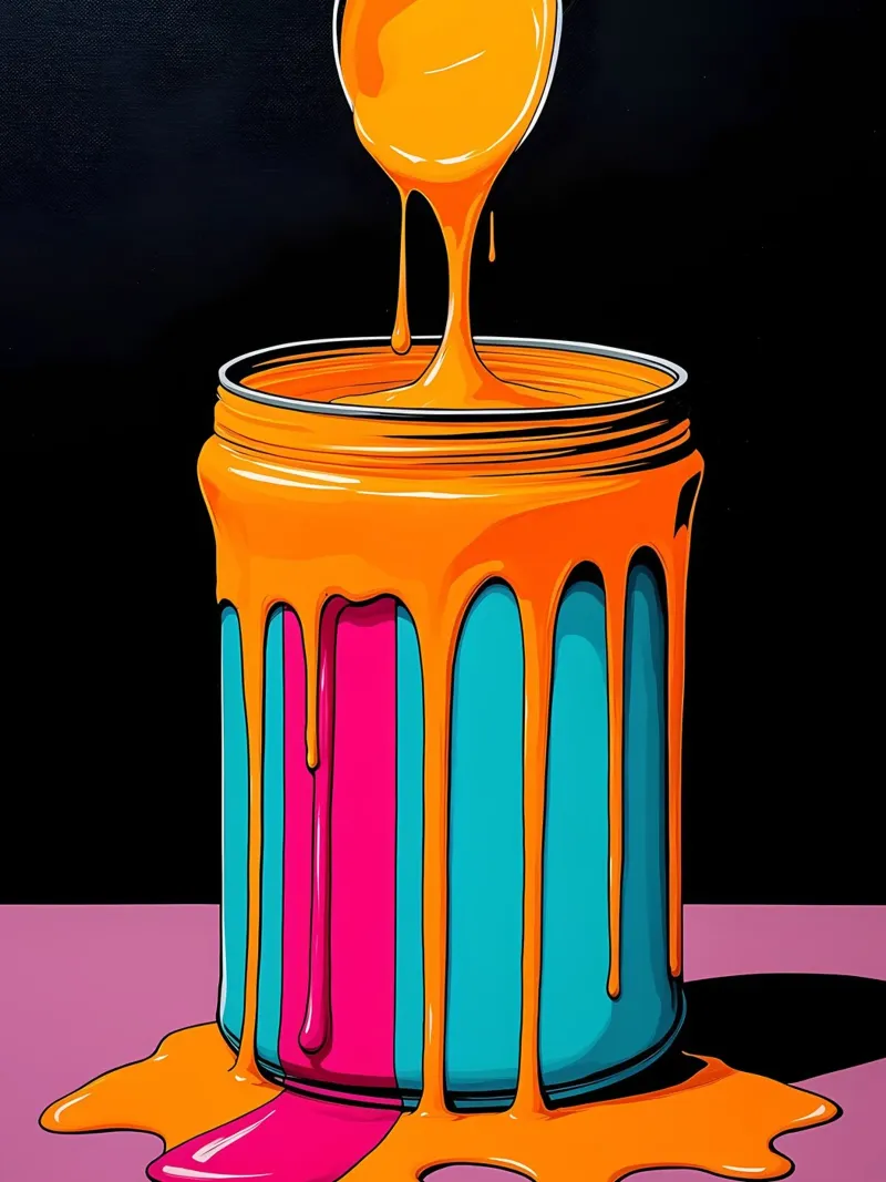 Lattina di dolore - Pop Art pellicola backlit da ColorCrash Gallery