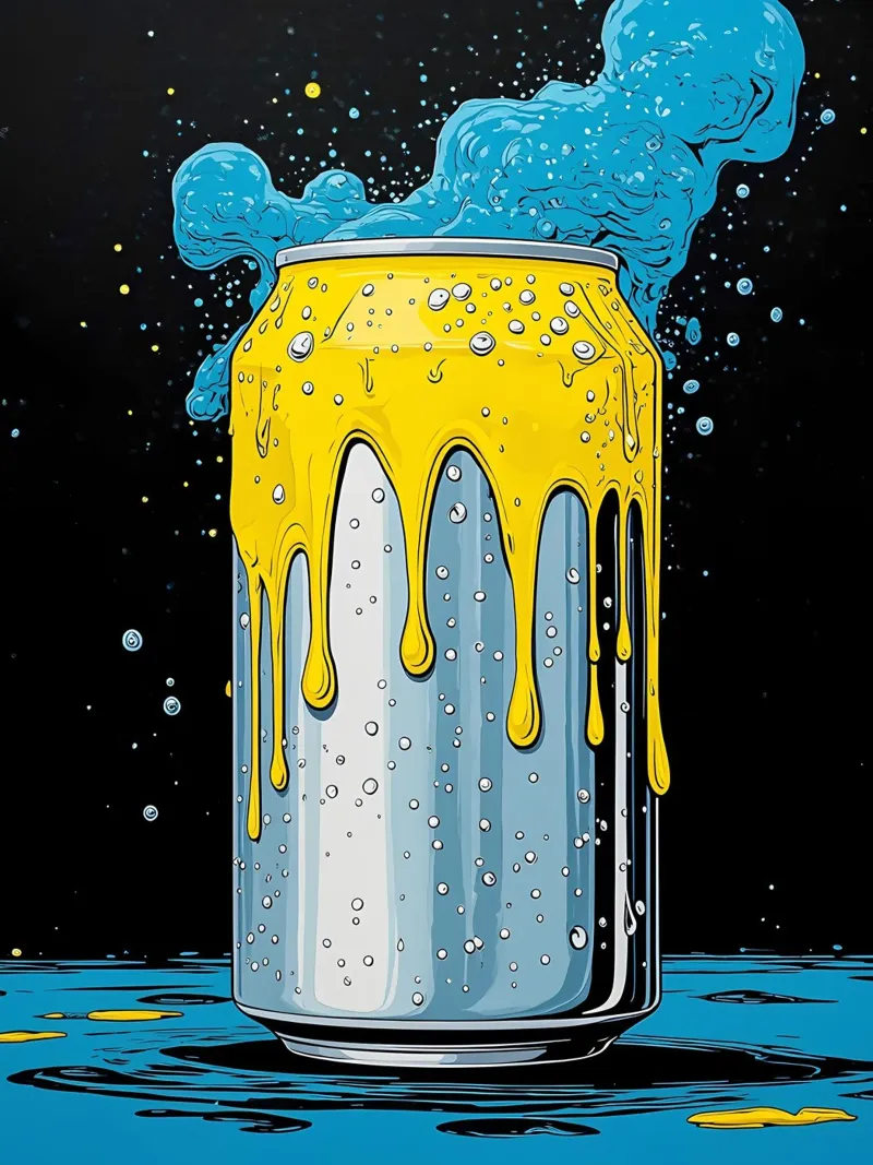 Lattina di soda - Pop Art pellicola backlit da ColorCrash Gallery