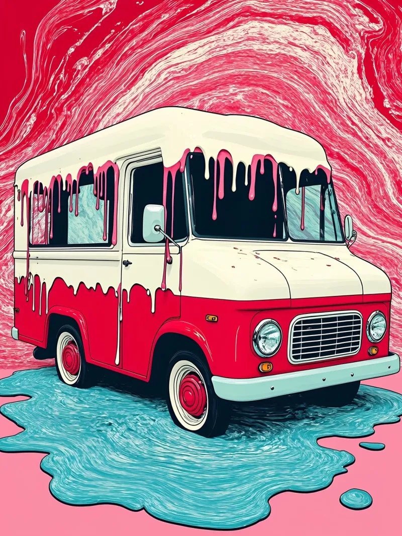 Furgone dei gelati - Pop Art carta hahnemühle da ColorCrash Gallery
