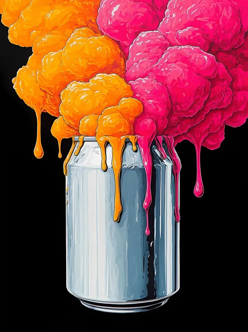 Lattina di soda - Pop Art pellicola backlit da ColorCrash Gallery