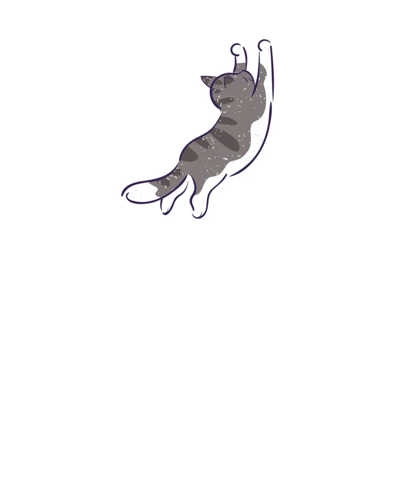 gatto carino poster con telaio in legno da khoailang