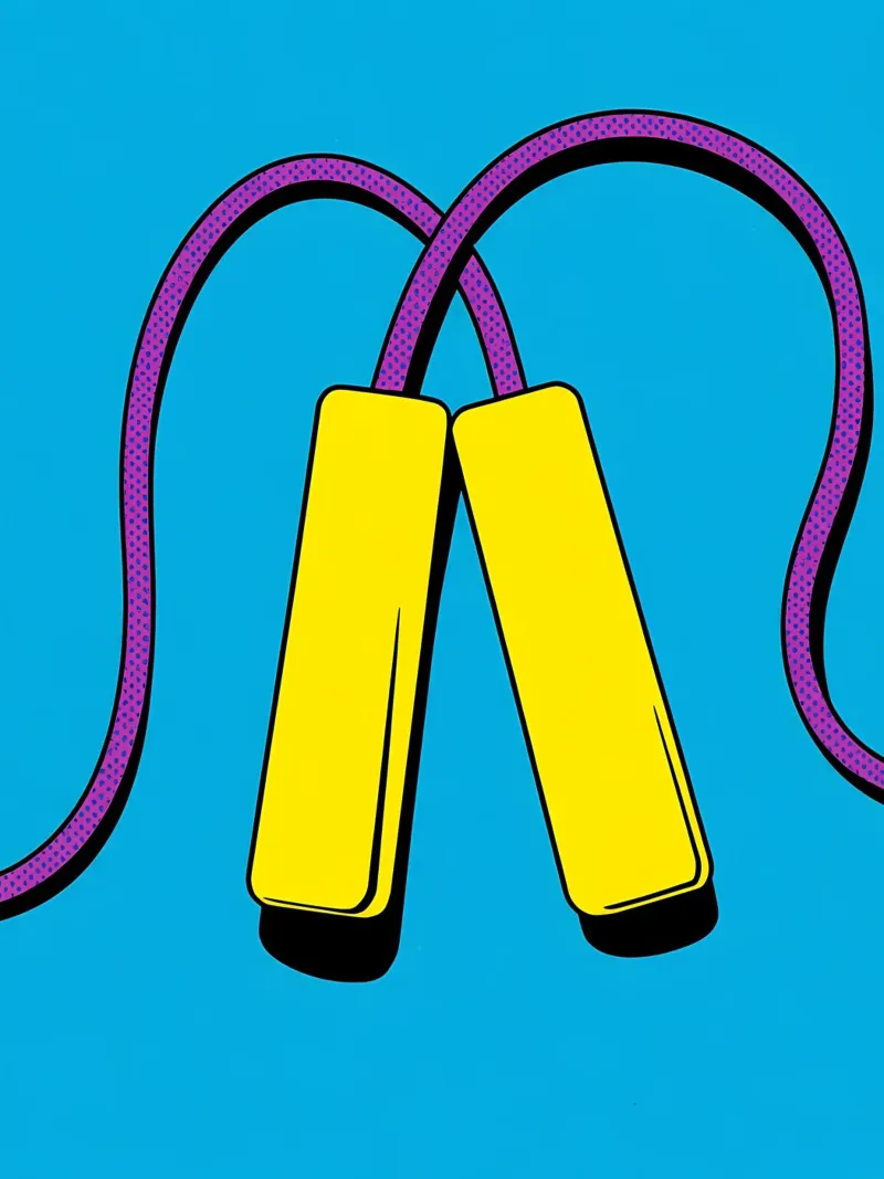 Salto della corda - Pop Art poster con telaio in plastica da ColorCrash Gallery