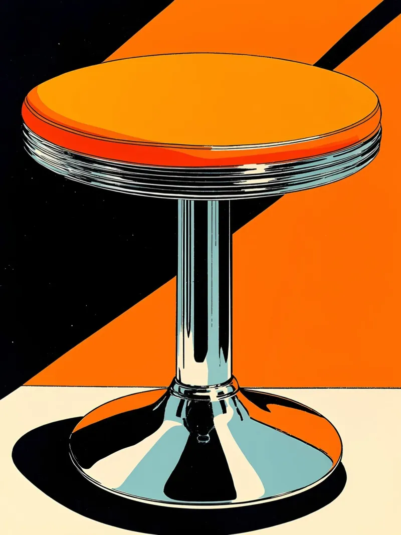 Sgabello - Pop Art alluminio dibond da ColorCrash Gallery
