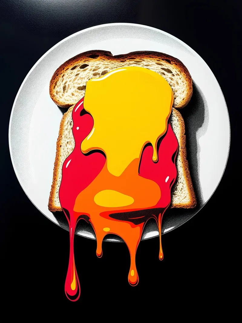 Toast - Pop Art carta hahnemühle da ColorCrash Gallery