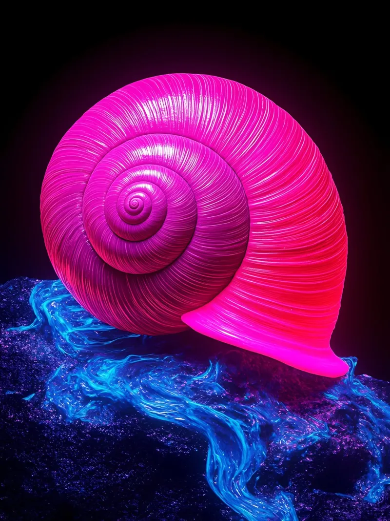 Guscio di lumaca - Pop Art plexiglass da ColorCrash Gallery