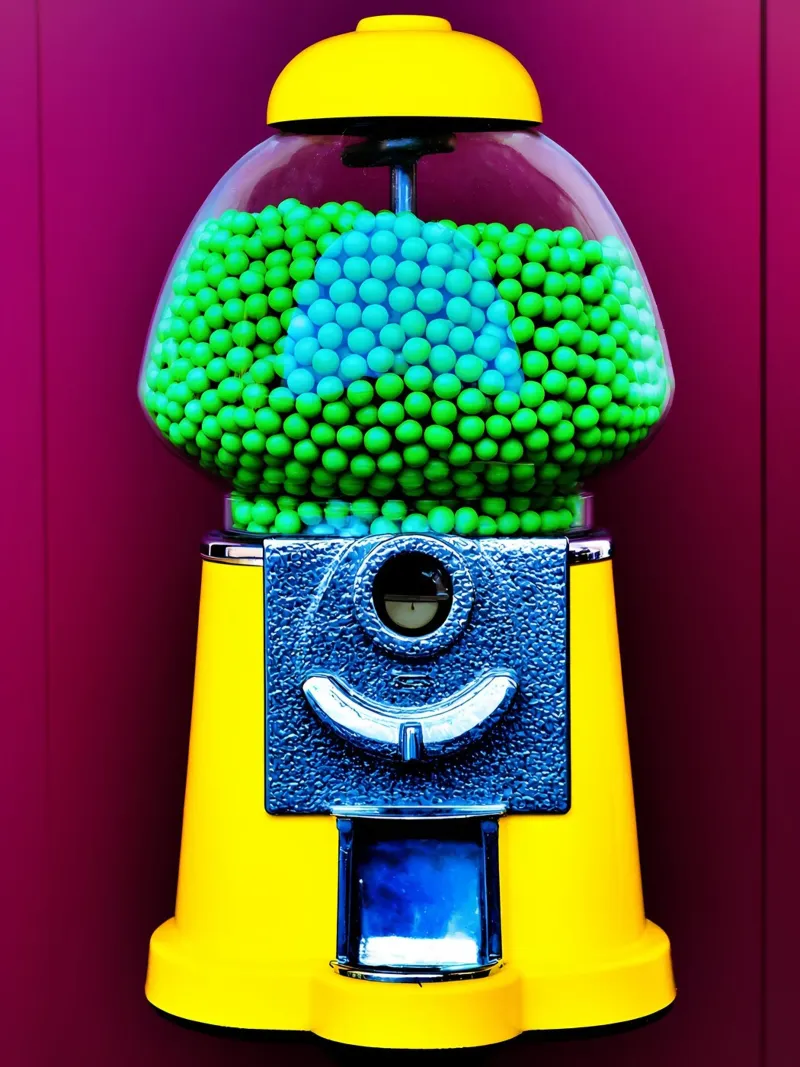 Macchina delle gomme - Pop Art pellicola backlit da ColorCrash Gallery