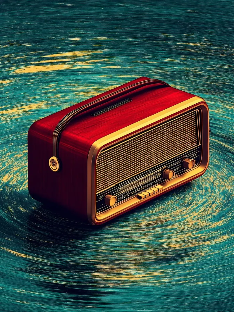 Radio d'epoca - Pop Art pellicola backlit da ColorCrash Gallery