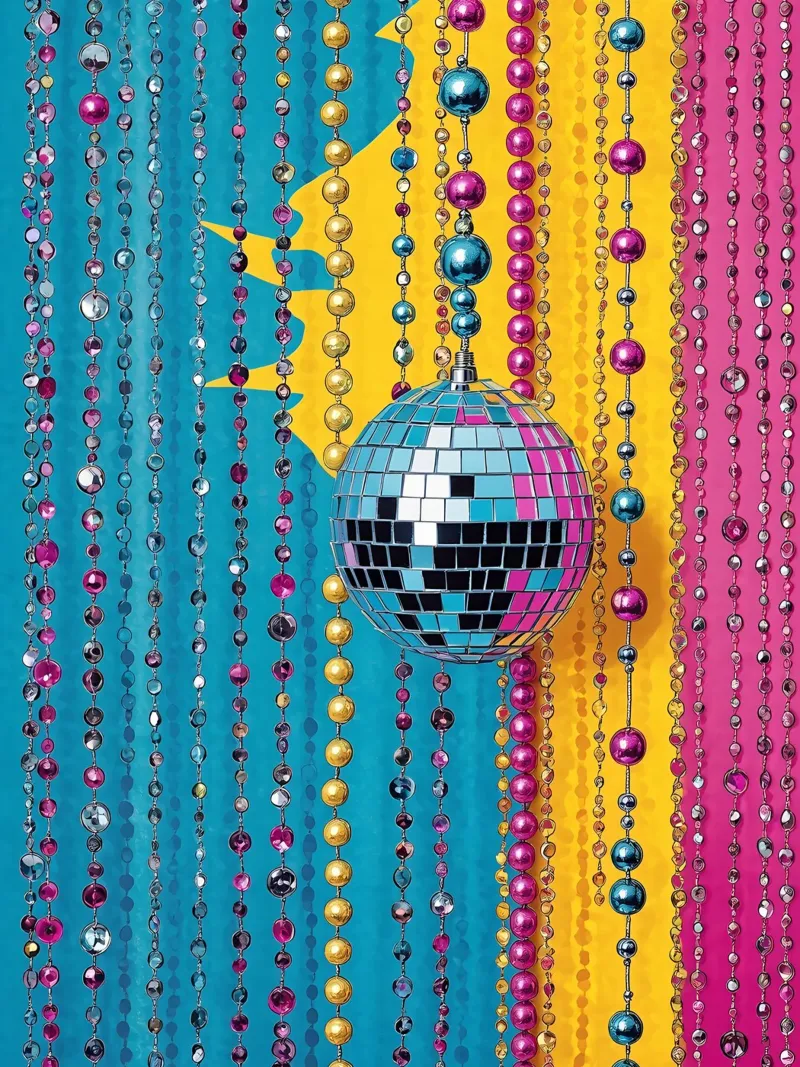 Disco Ball - Pop Art pellicola backlit da ColorCrash Gallery