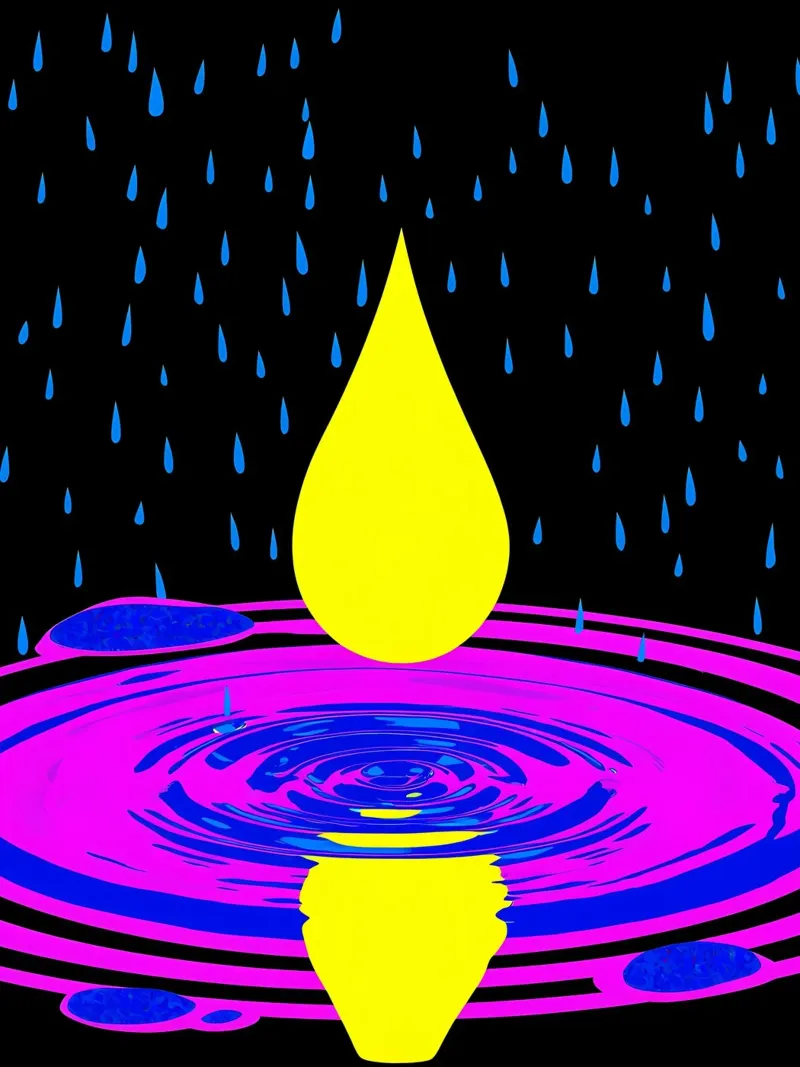 Goccia d'acqua - Pop Art pellicola backlit da ColorCrash Gallery