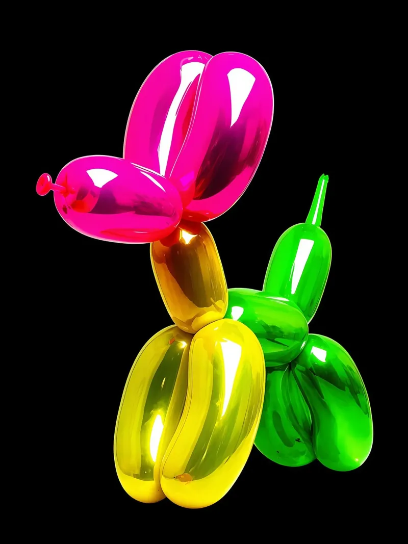 Cane con palloncino - Pop Art pellicola backlit da ColorCrash Gallery