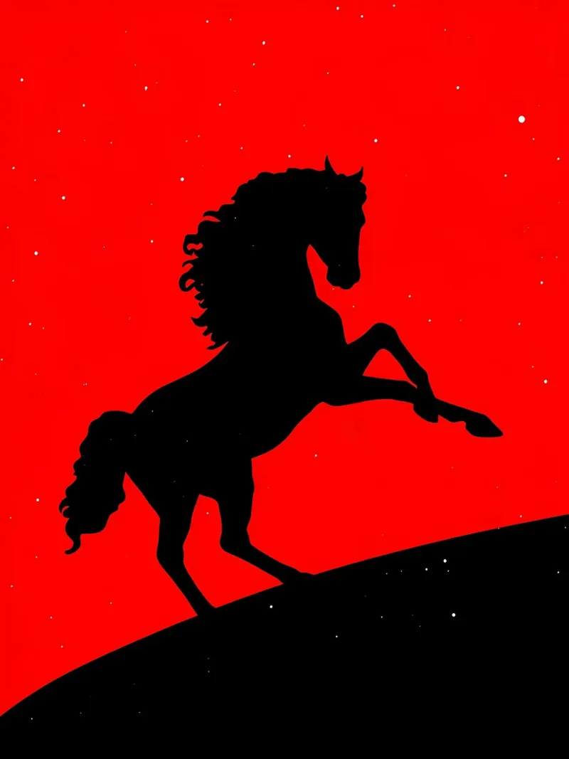 Cavallo - Pop Art pellicola backlit da ColorCrash Gallery