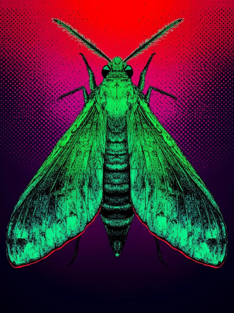 Moth - Pop Art plexiglas de ColorCrash Gallery