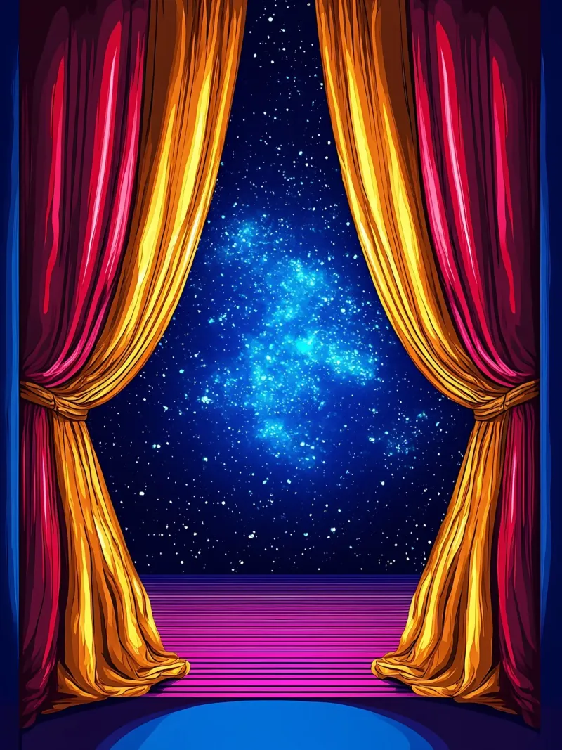 Window To Space - Pop Art canvas with Floater frame by ColorCrash Gallery
