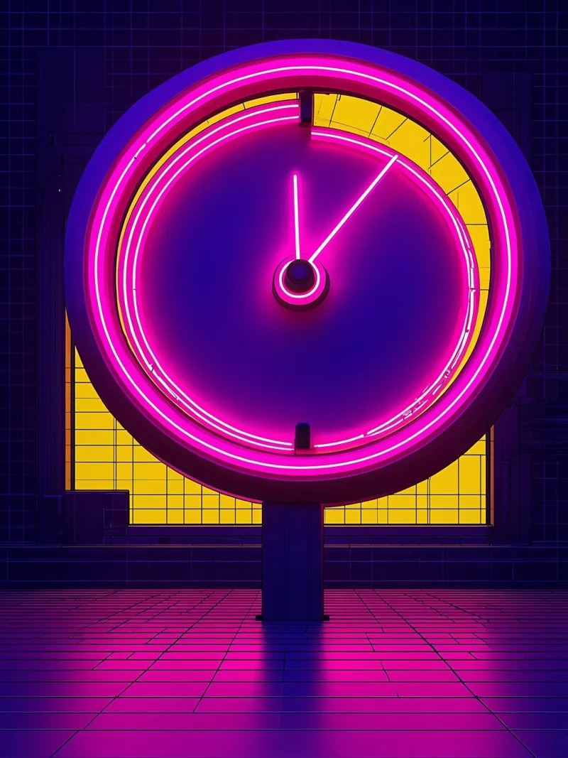 Tachimetro al neon - Pop Art poster da ColorCrash Gallery
