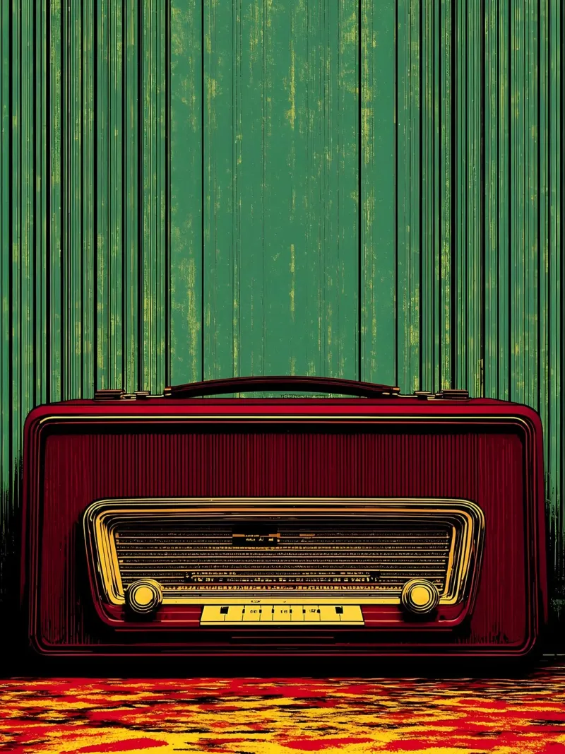 Radio d'epoca - Pop Art pellicola backlit da ColorCrash Gallery