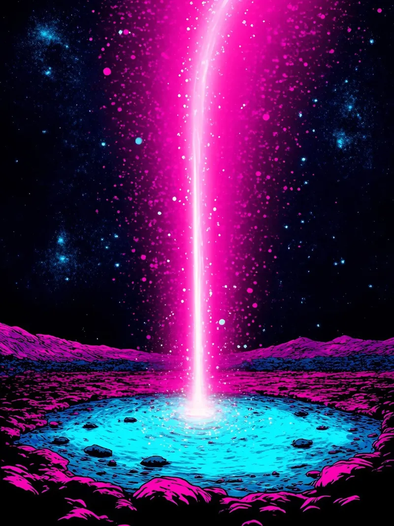 Cielo notturno - Pop Art poster con telaio in plastica da ColorCrash Gallery