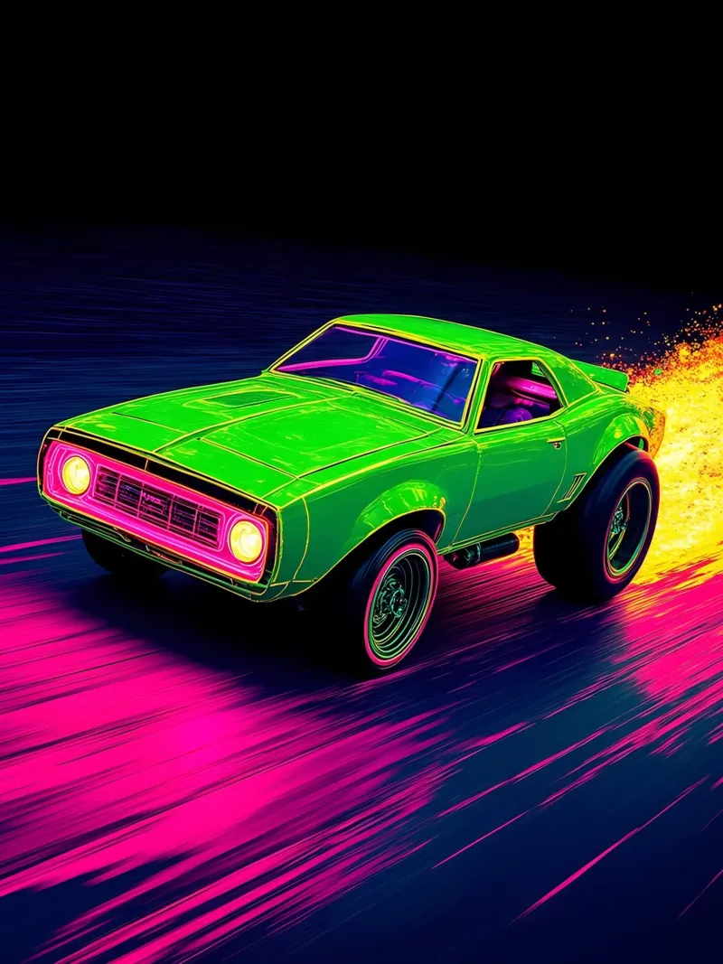 Sports Car - Pop Art acrylic glass by ColorCrash Gallery