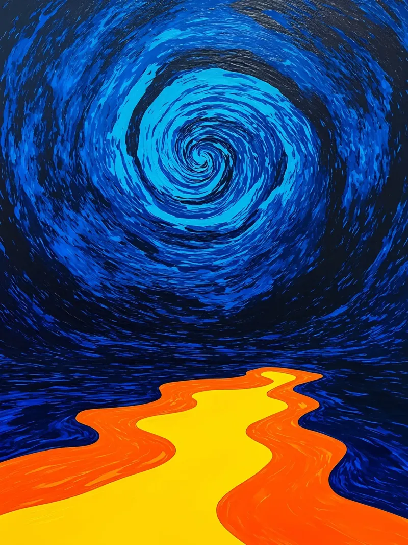 Percorso verso il vortice - Pop Art poster da ColorCrash Gallery