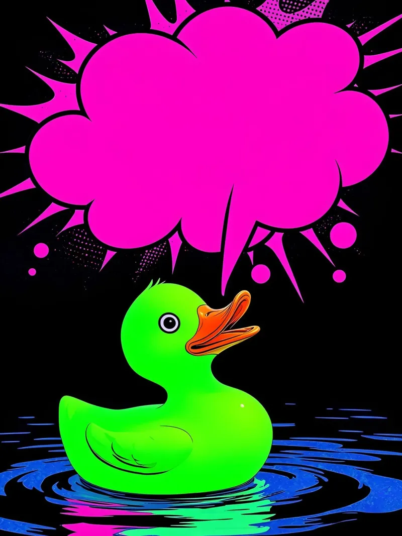 Anatra di gomma - Pop Art pellicola backlit da ColorCrash Gallery