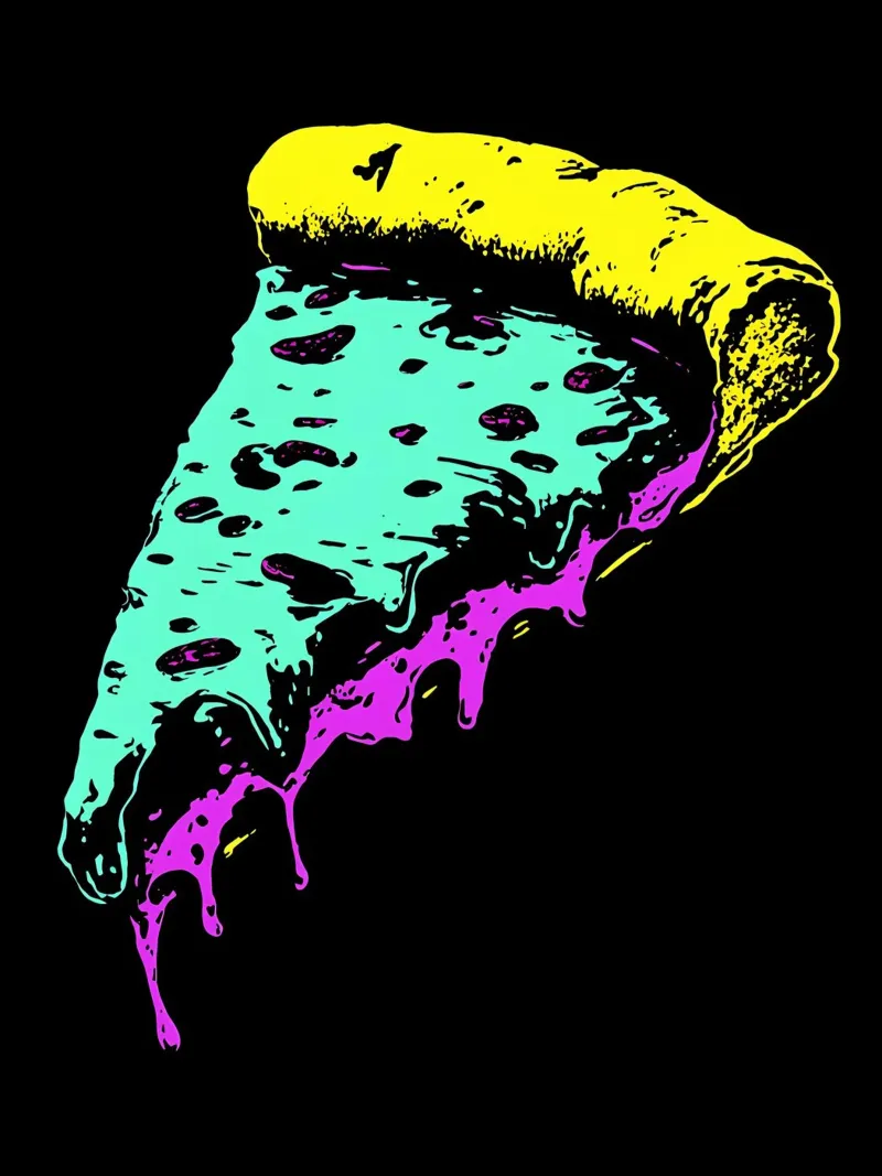 Pizza Slice - Pop Art pellicola backlit da ColorCrash Gallery