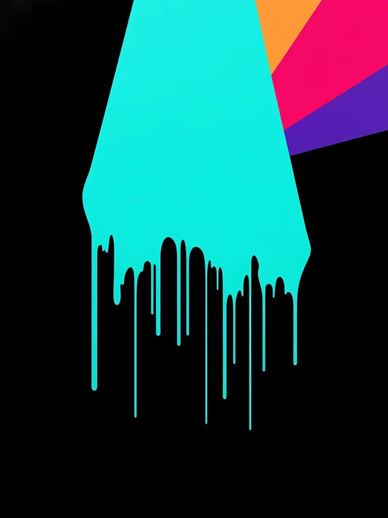 Vernice gocciolante - Pop Art poster con telaio in legno da ColorCrash Gallery
