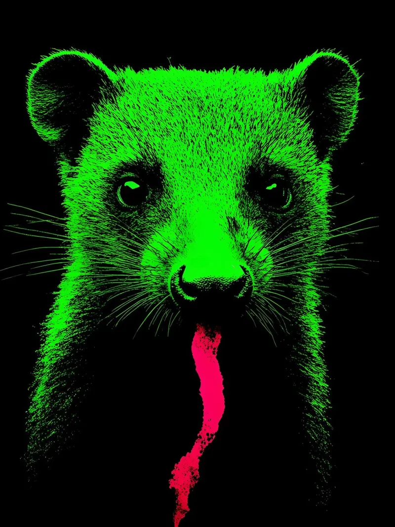 Donnola - Pop Art pellicola backlit da ColorCrash Gallery