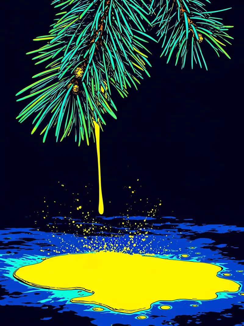 Ramo gocciolante - Pop Art pellicola backlit da ColorCrash Gallery