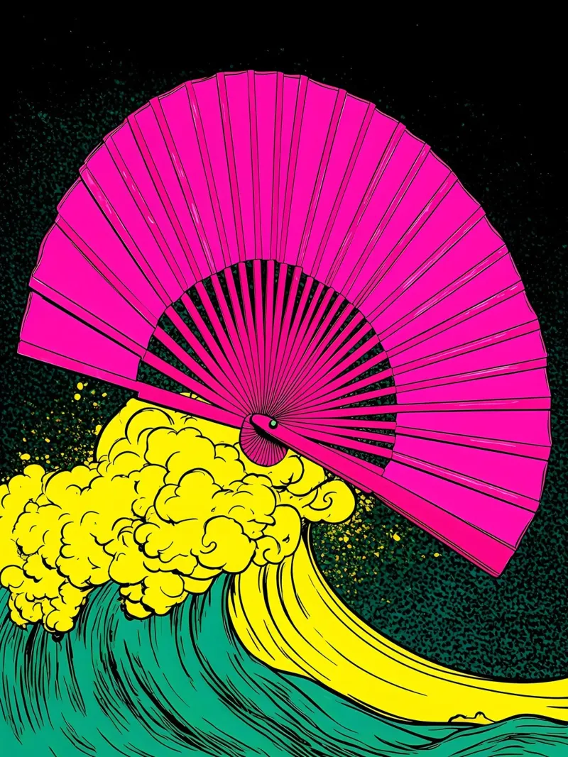 Fan On Wave - Pop Art pellicola backlit da ColorCrash Gallery