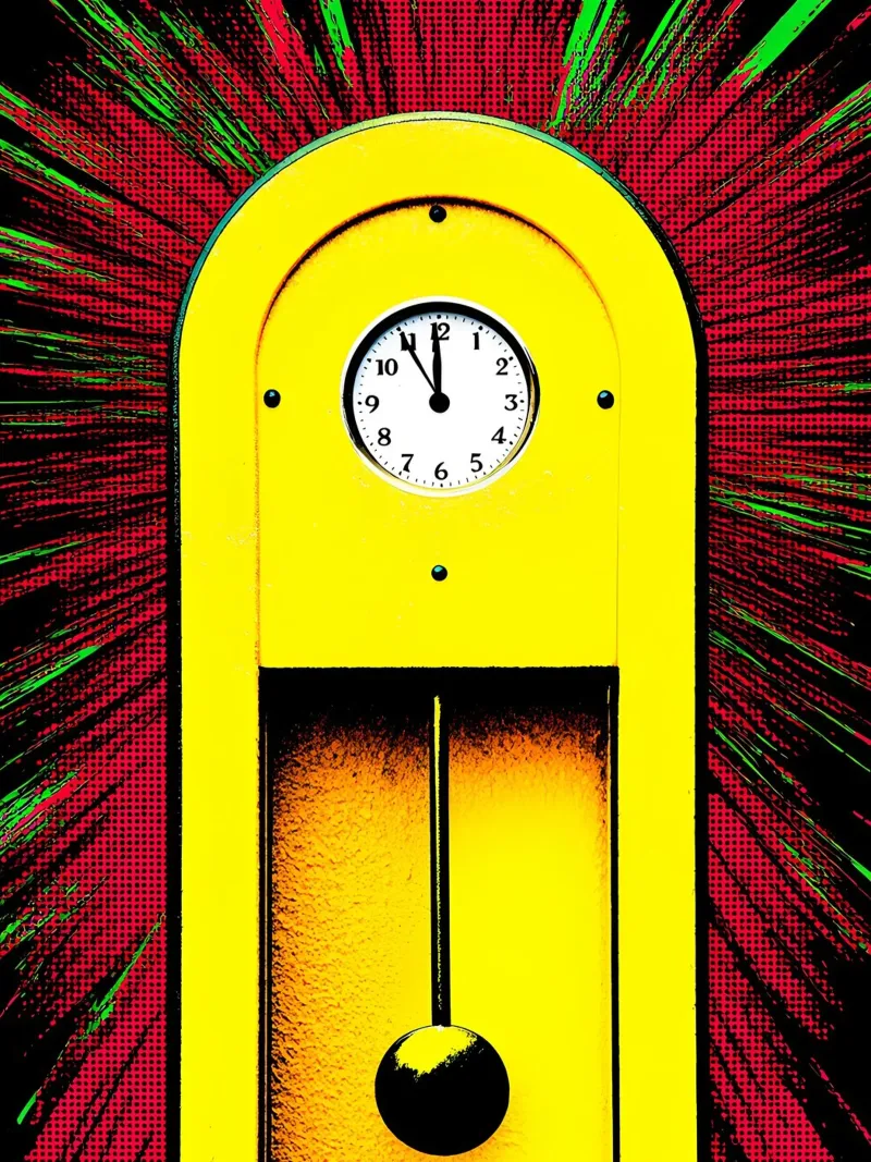 Péndulo de reloj - Pop Art metacrilato de ColorCrash Gallery