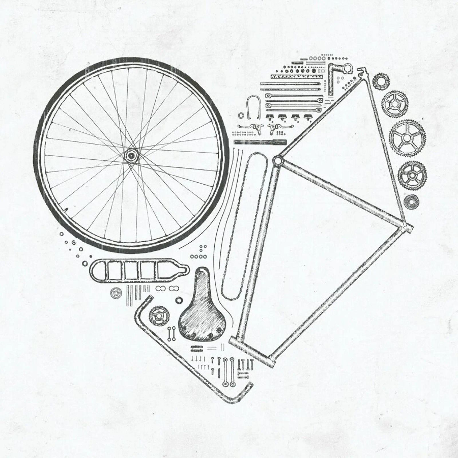 Love bike poster by Florent Bodart
