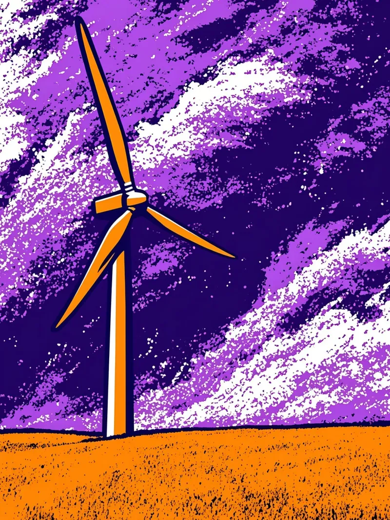 Turbina eolica - Pop Art alluminio dibond da ColorCrash Gallery