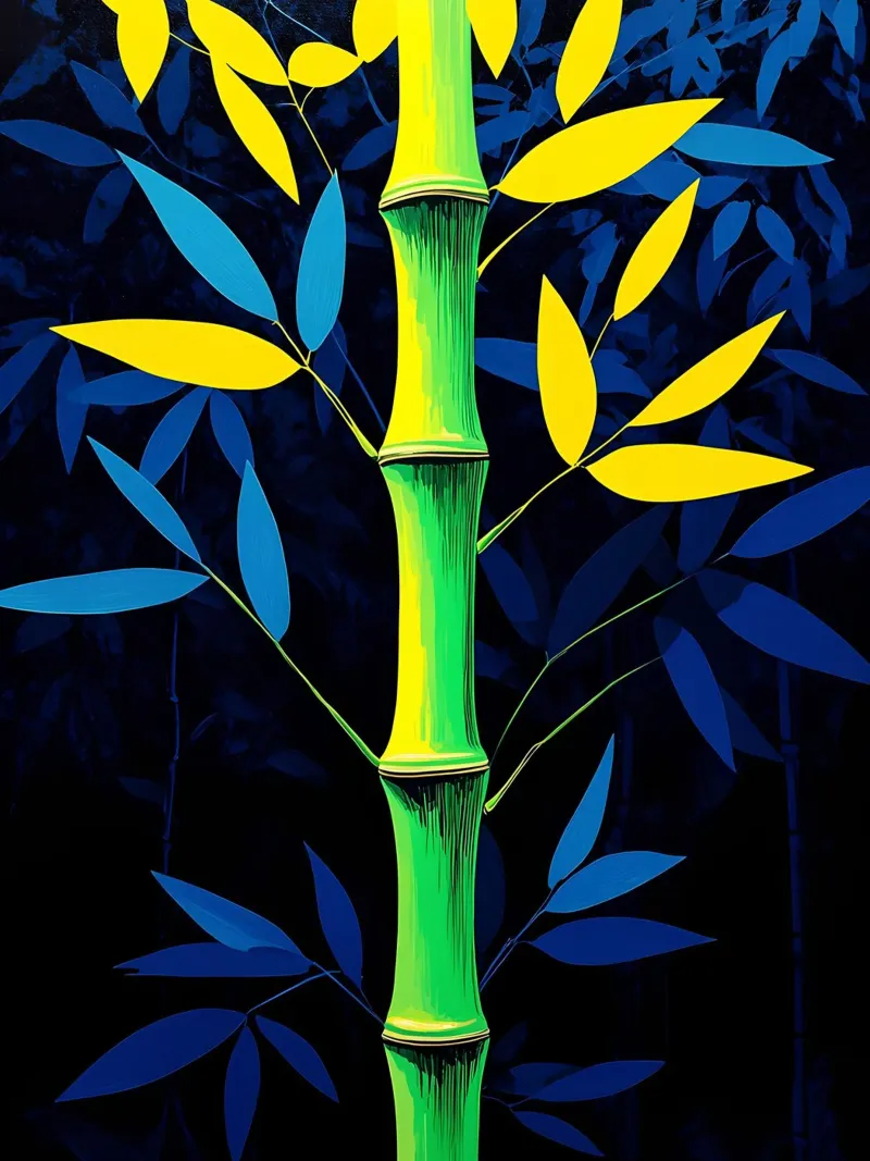 Bambù - Pop Art pellicola backlit da ColorCrash Gallery