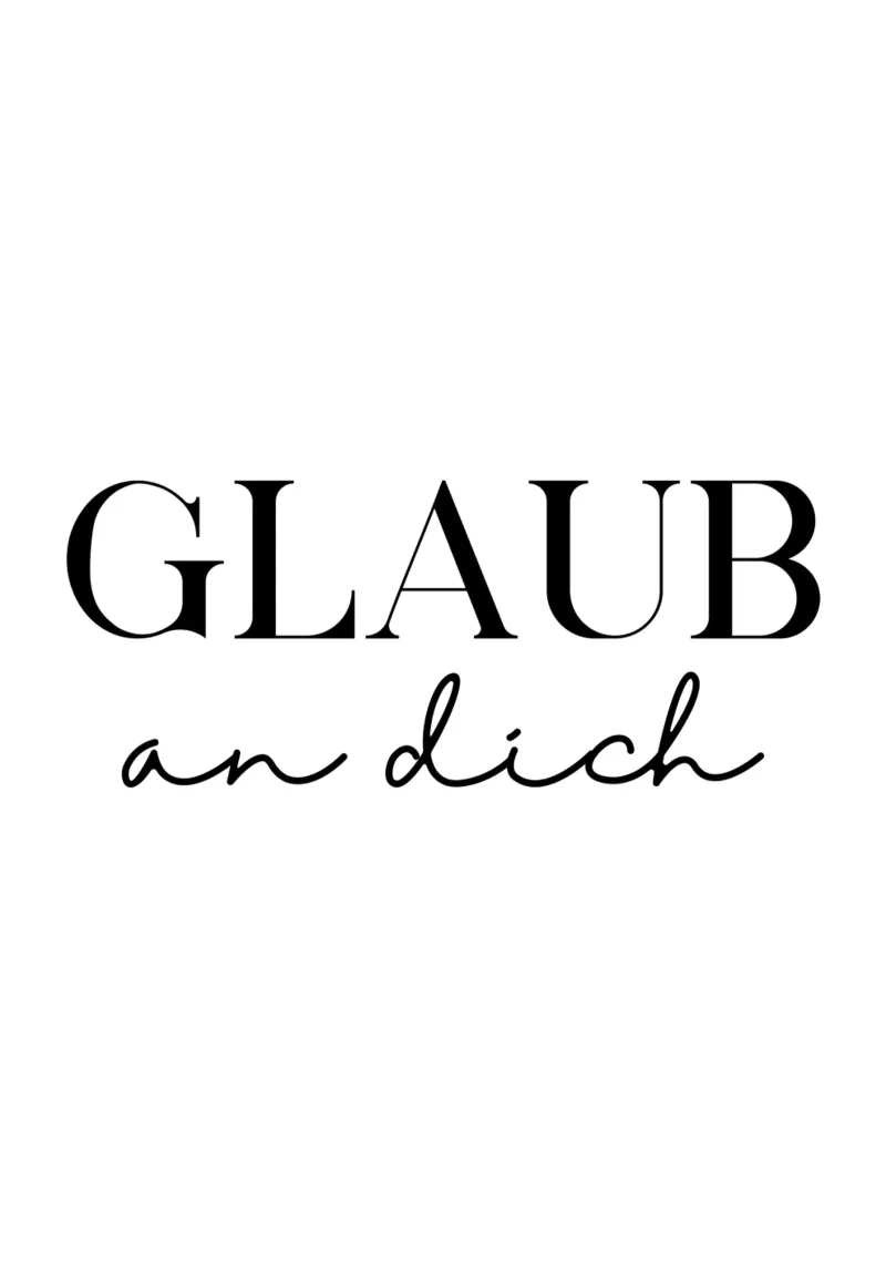 Glaub an dich pellicola backlit da BAINAI QUOTES