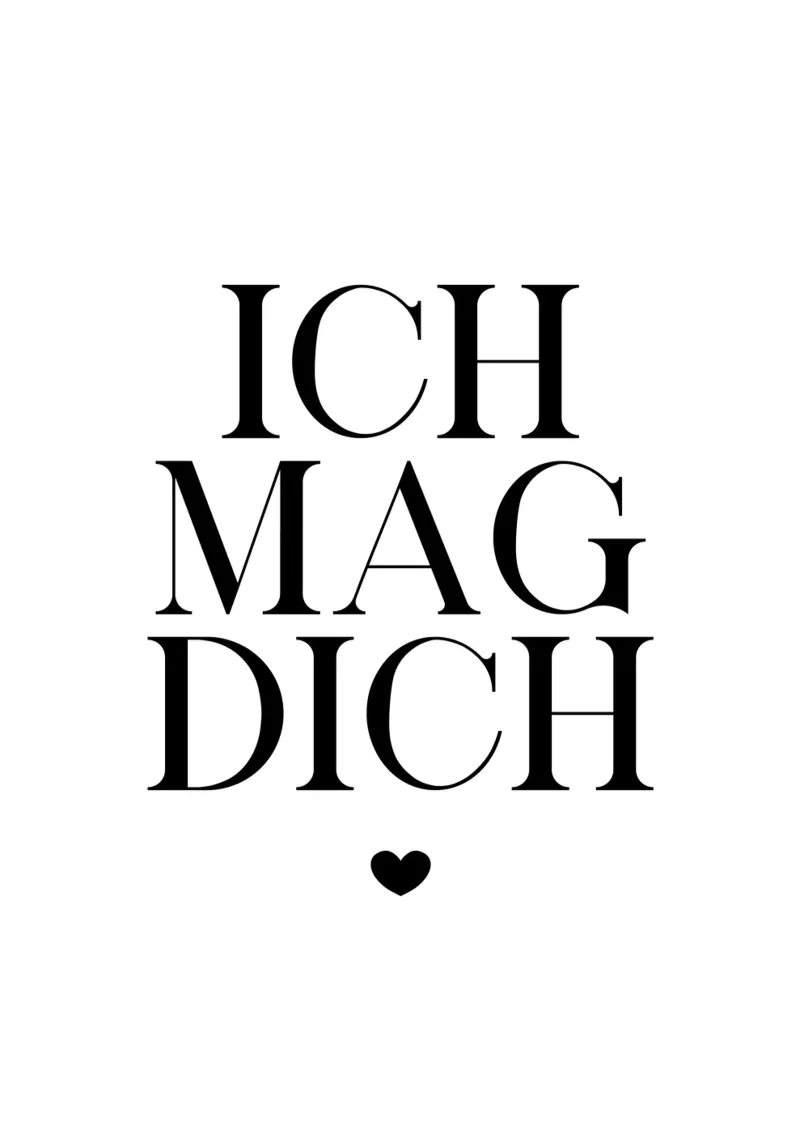 Ich mag dich canvas by BAINAI QUOTES