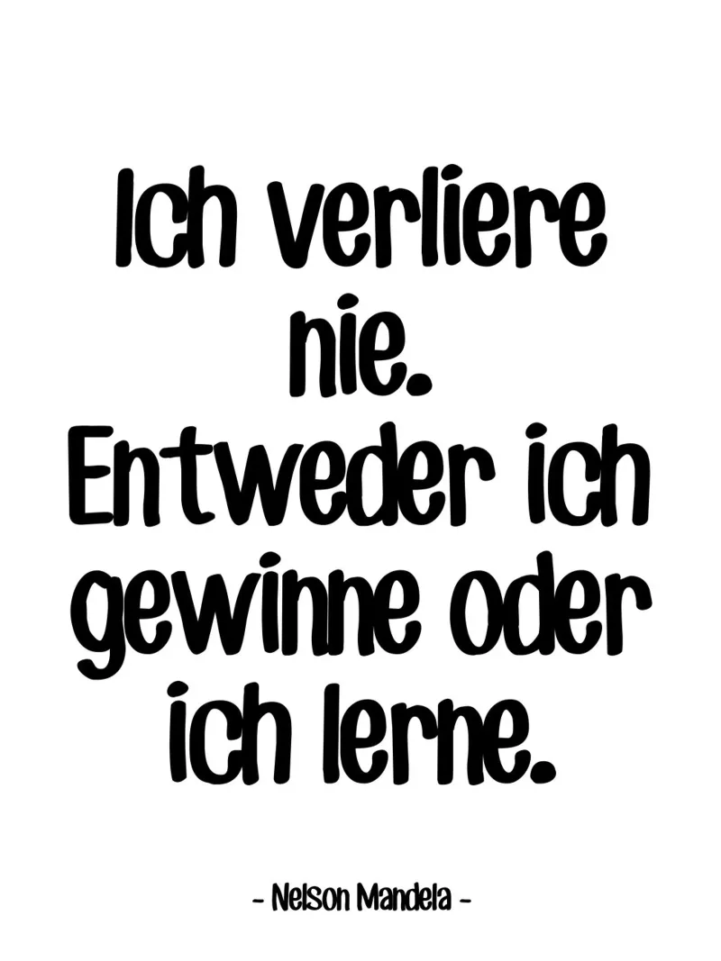 Zitat Motivation de Nelson Mandela Hahnemühle von Wall of Words