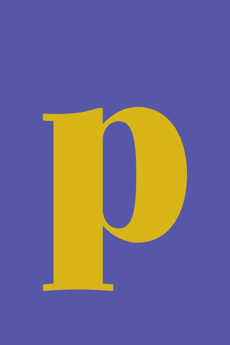 Blue Letter P Backlit Folie von Studio One