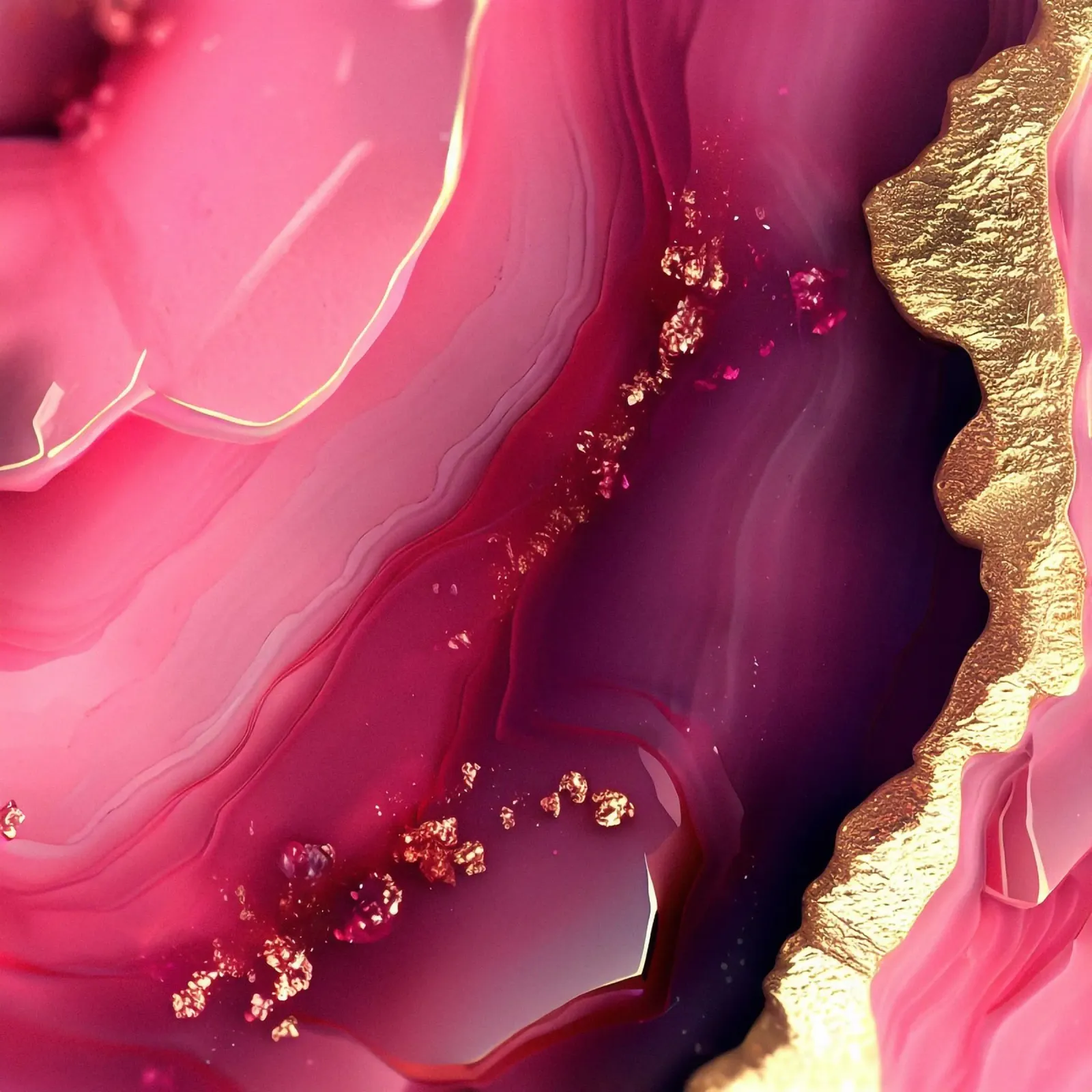 Hot Pink Agate Texture alu-dibond by Gemstone Textures