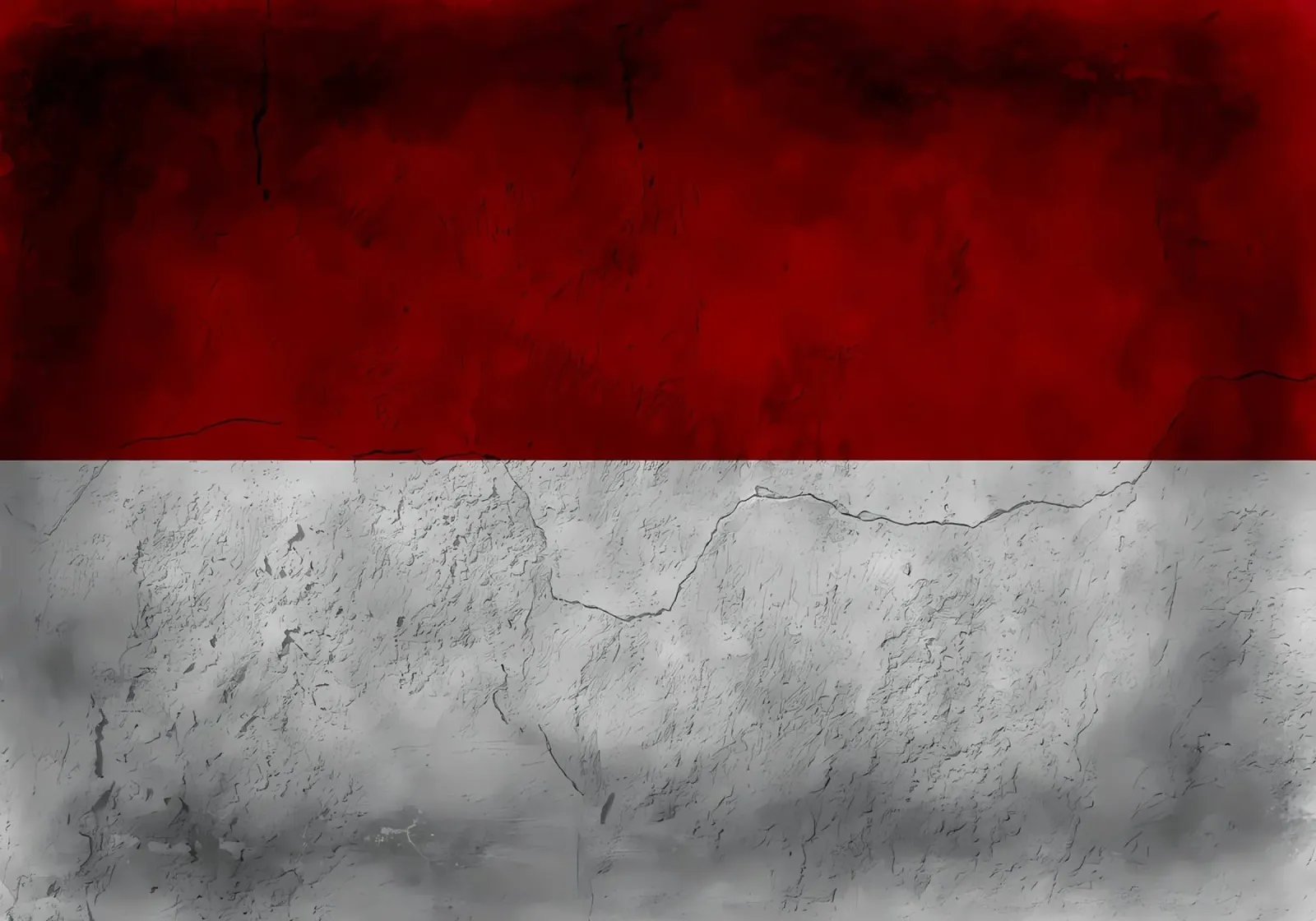 Indonesië vintage vlag poster met aluminium frame van Joshua A Holmes