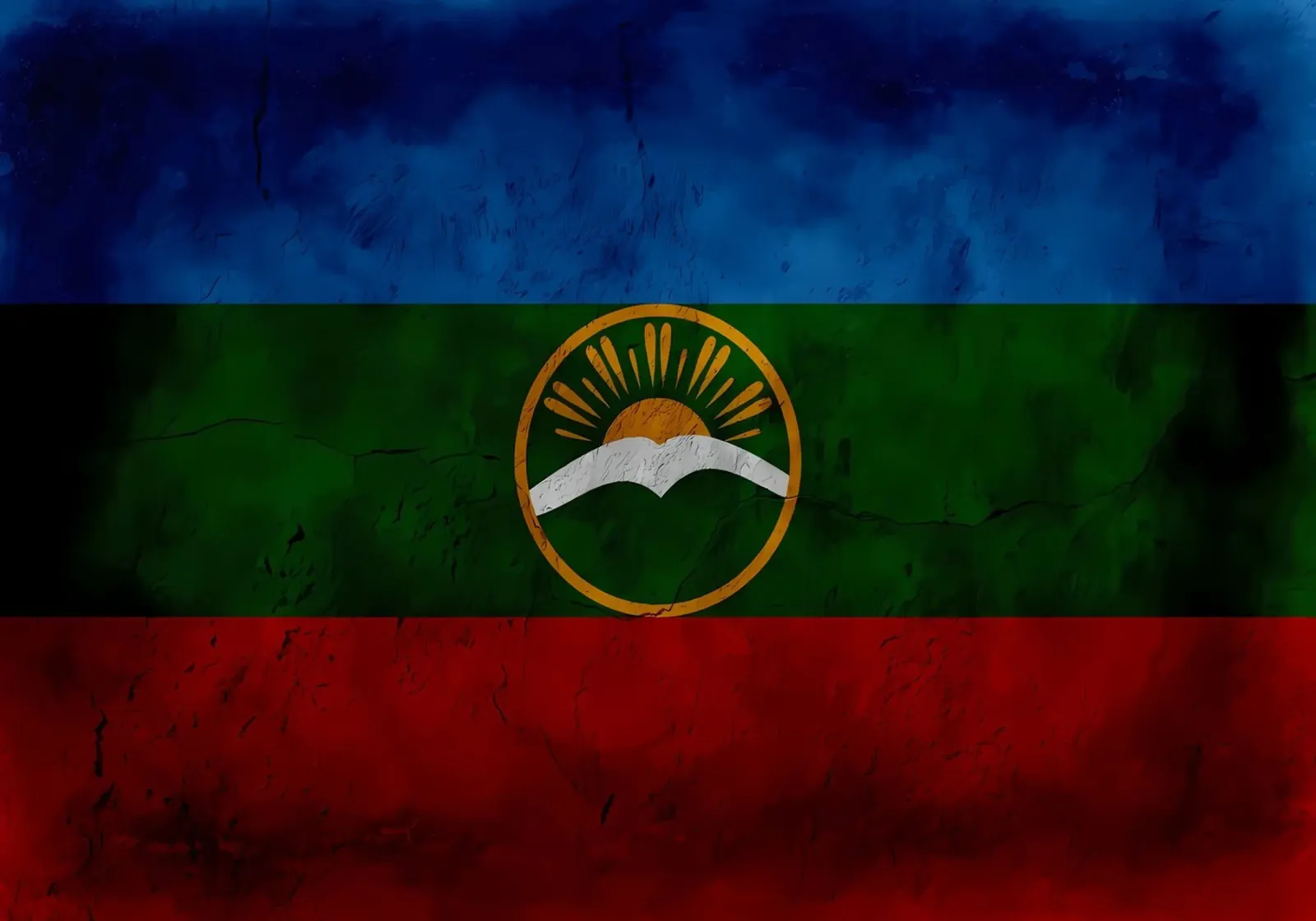Karachay Cherkessia bandera de época metacrilato de Joshua A Holmes