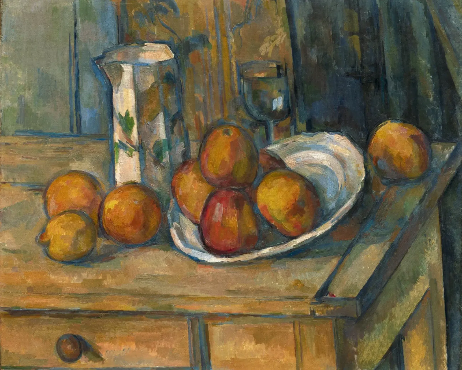 Paul Cézanne - Natura morta con brocca di latte e frutta plexiglass da William Store