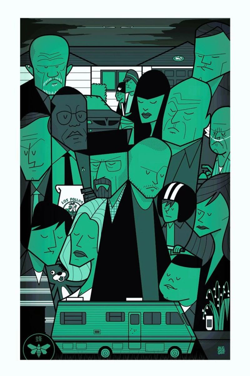 I'm the one who knocks - green version poster by Ale Giorgini