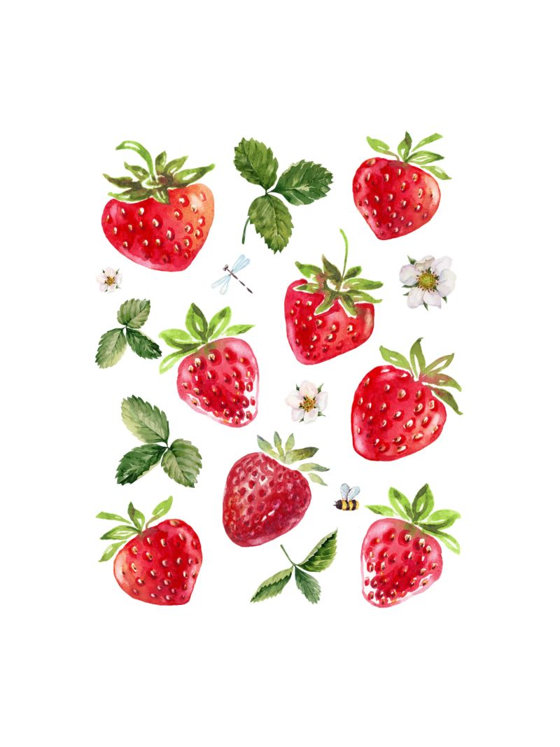 strawberries poster by khoailang