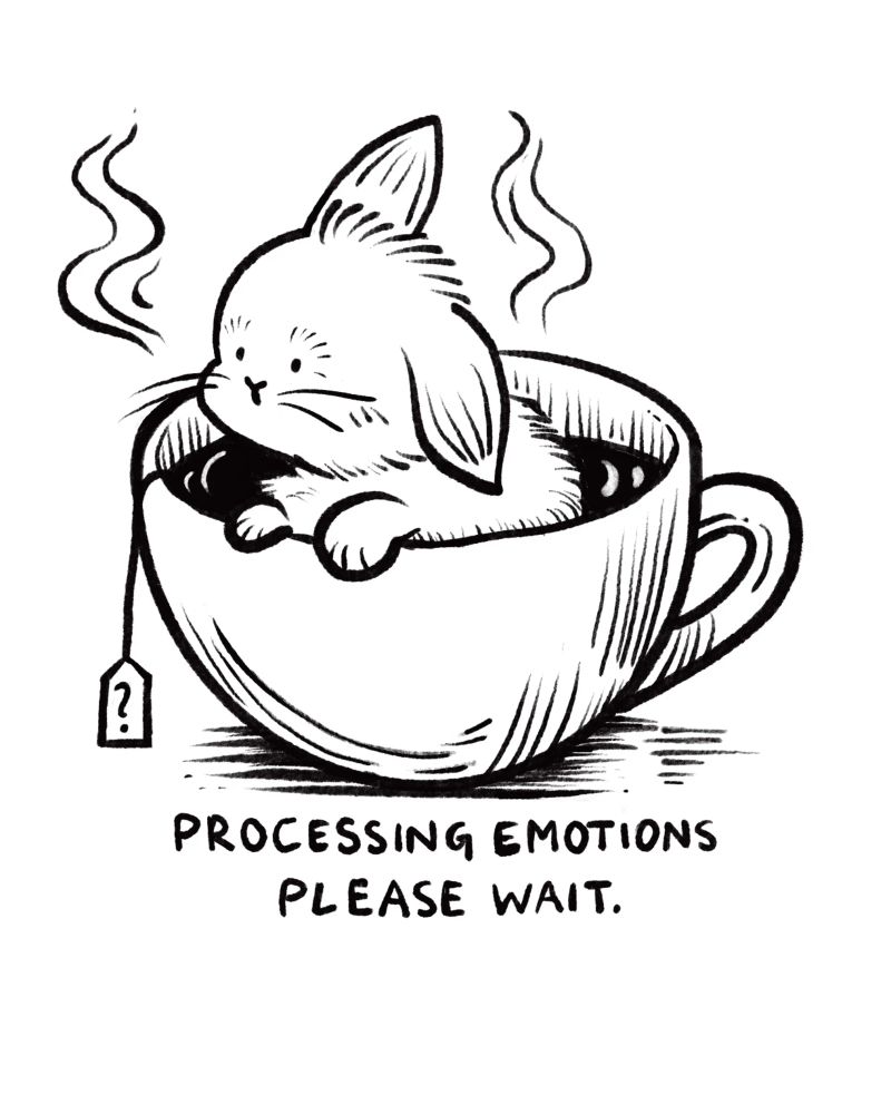 Processing emotions: please wait canvas by Studio Patruschka