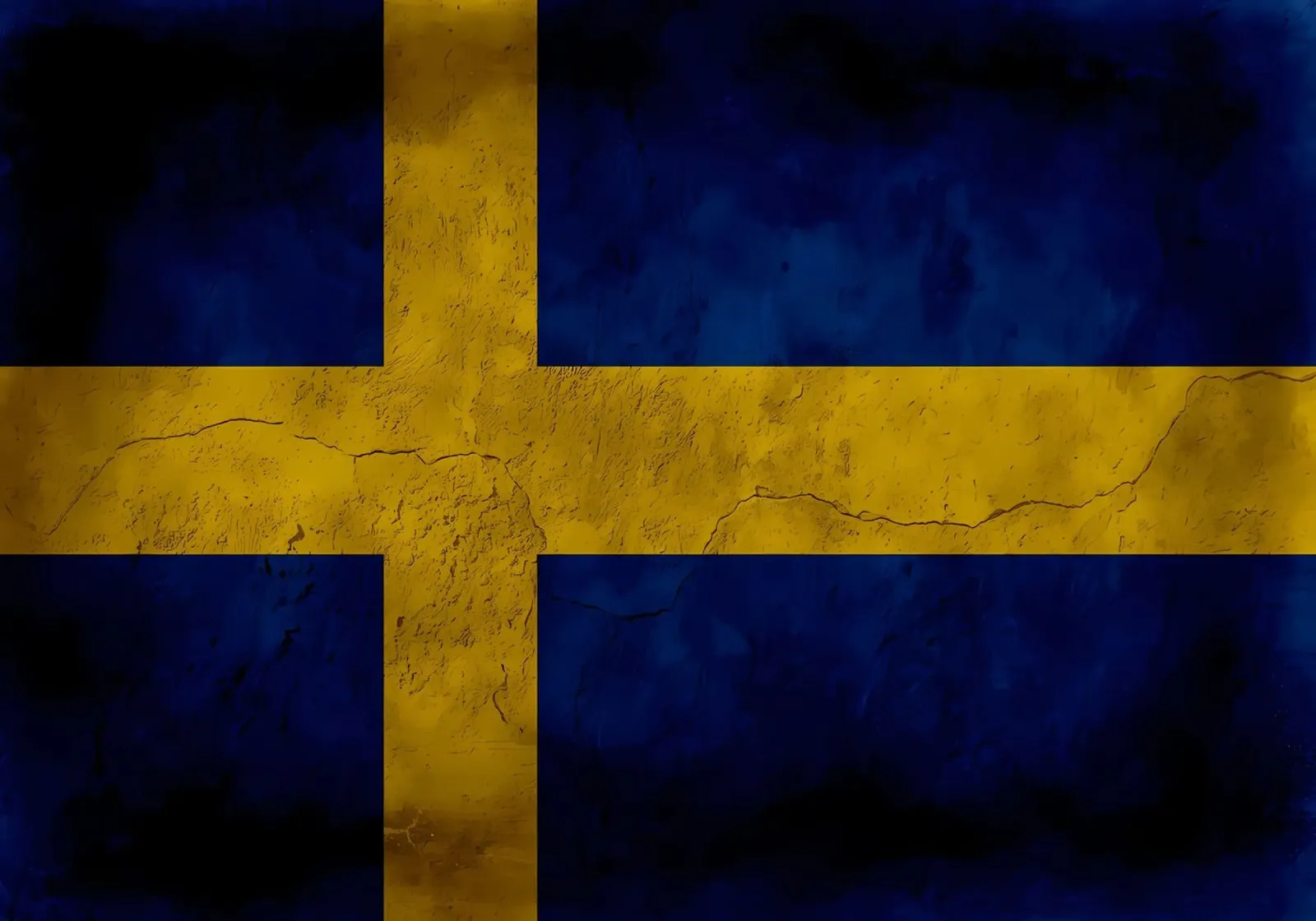 Bandiera vintage della Svezia poster da Joshua A Holmes