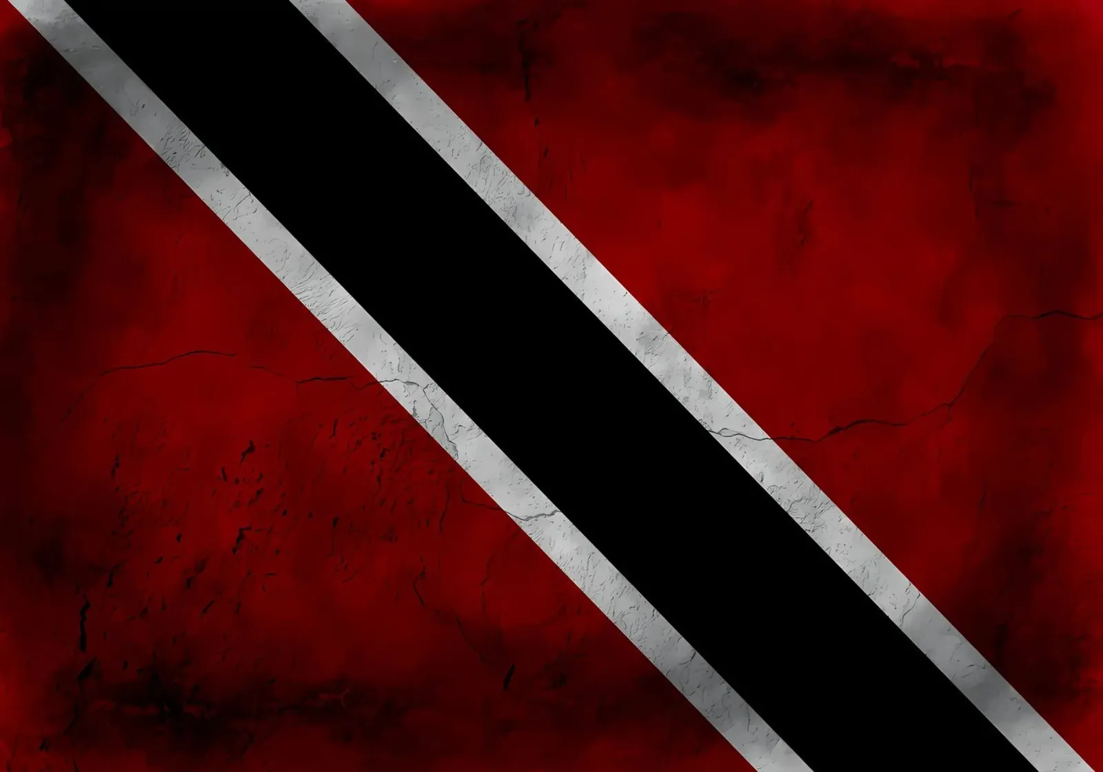 Bandiera d'epoca di Trinidad e Tobago tela con Cornice a cassetta da Joshua A Holmes